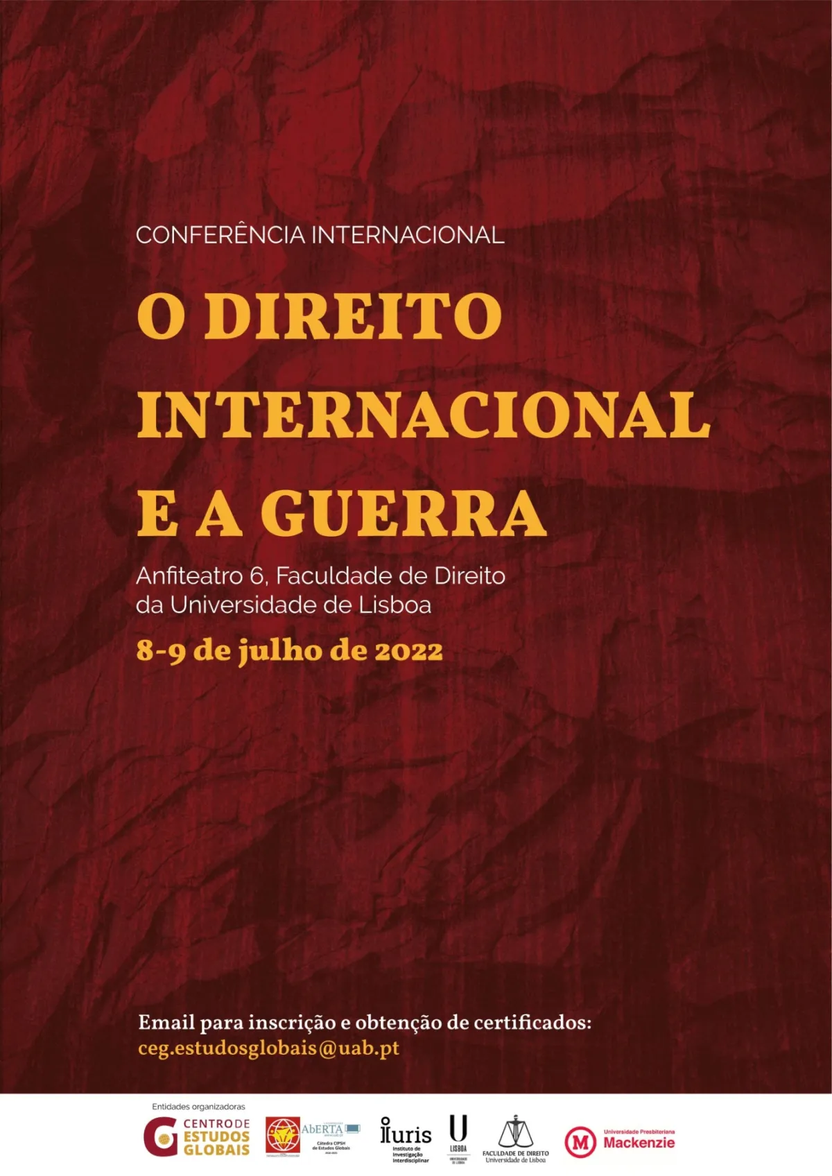 Conferência O Direito Internacional e a Guerra